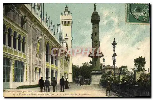 Cartes postales Bordeaux La Terrasse de l'exposition Exposition maritime