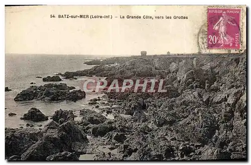 Cartes postales Batz Sur Mer La Grande Cote Vers Les Grottes