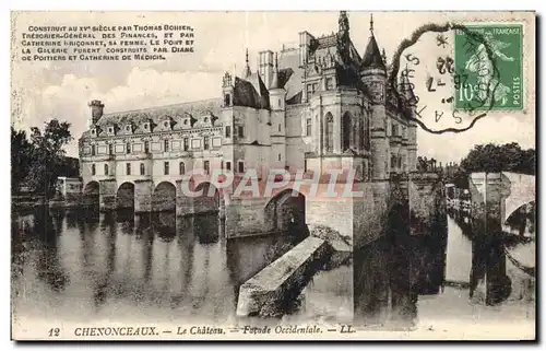 Ansichtskarte AK Chenonceaux Le Chateau Facode Occidentale Cachet Thouars a Tours