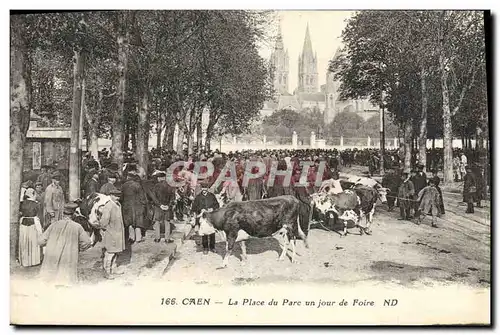 Cartes postales Caen La Place Du Parc Un Jour De Foire