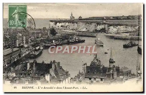 Cartes postales Dieppe Arundel Dans I&#39Avant Port Bateau