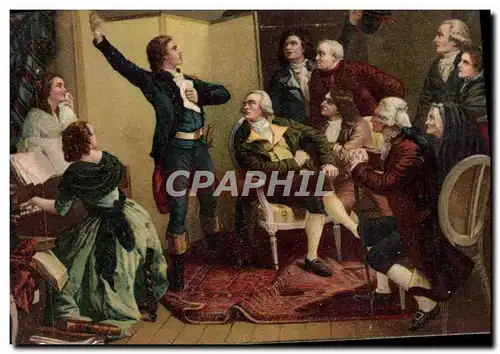 Cartes postales Rouget de Lisle chantant la Marseillaise