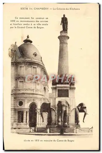 Cartes postales Chambery La Colonne Des Elephants