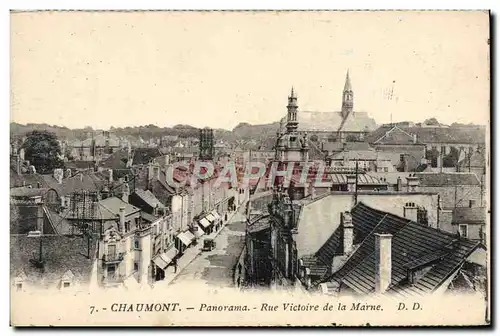 Cartes postales Chaumont Panorama Rue Victoire De La Marne