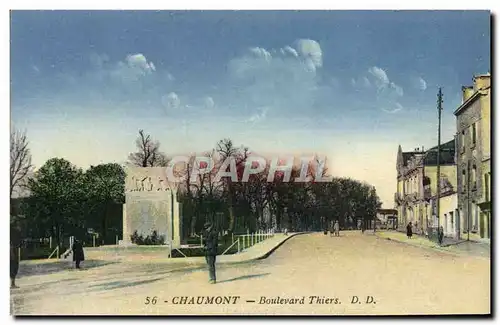 Cartes postales Chaumont Boulevard Thiers