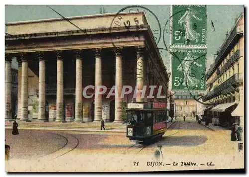 Ansichtskarte AK Dijon Le Theatre Tramway