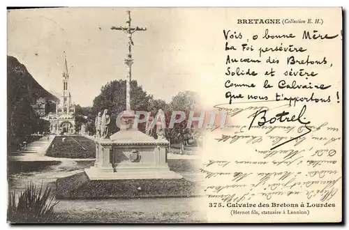 Cartes postales Calvaire Des Bretons A Lourdes Botrel