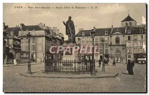 Cartes postales Caen Place Saint Sauveur Statue D&#39Elie de Beaumont