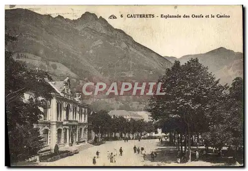 Cartes postales Cauterets Esplanade Des Oeufs Et Le Casino Cachet Daguin