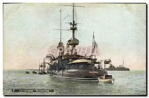 Cartes postales Le Cuirasse Massena Bateau