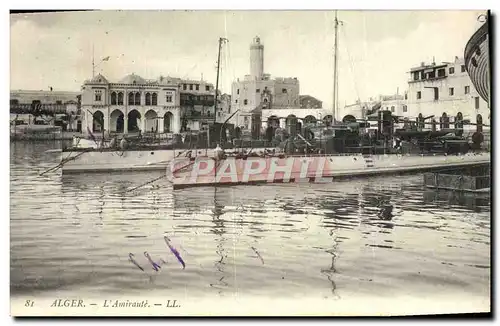 Cartes postales Alger L'Amiraute Bateaux