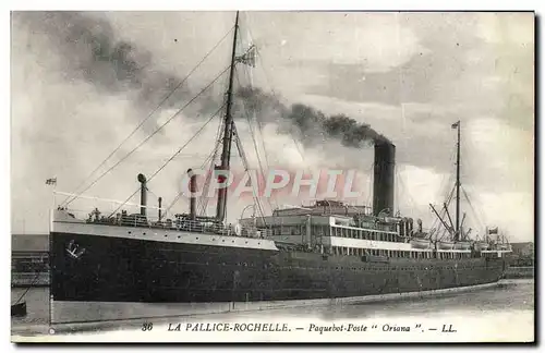 Ansichtskarte AK La Rochelle Pallice Paquebot Poste Oriana Bateau