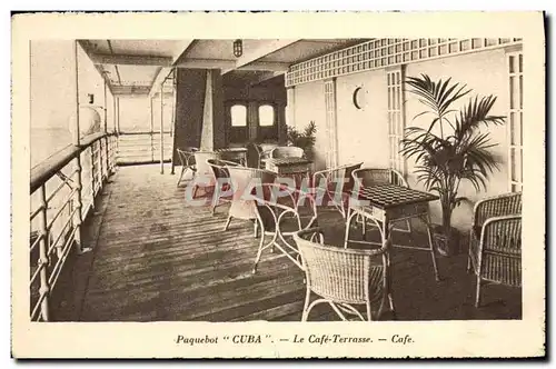 Cartes postales Paquebot Cuba Le Cafe Terrasse Bateau