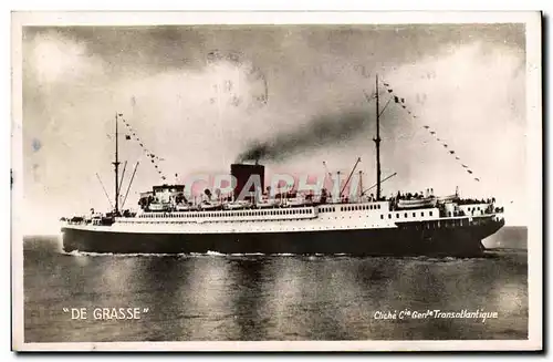 Cartes postales De Grasse Cie Generale Transatlantique Bateau