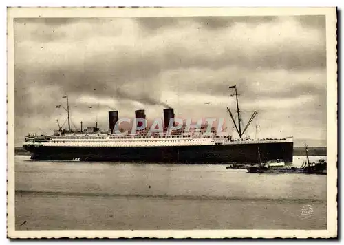 Cartes postales moderne Le Normandie Le Paris Bateau