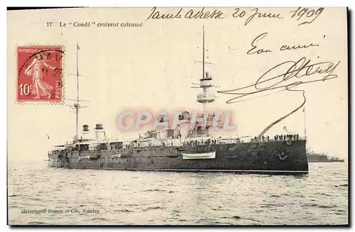 Cartes postales Le Conde Croiseur Cuirasse Bateau