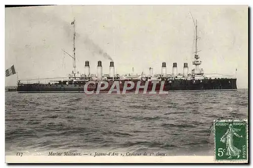 Cartes postales Marine Militaire Jeanne d'Arc Croiseur de 1er classe