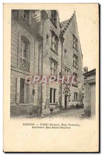 Ansichtskarte AK Chinon Vieille Maison Rue Voltaire Ancienne Rue Saint Maurice