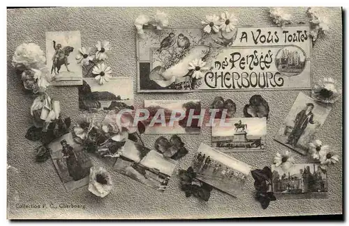 Cartes postales Une pensee de Cherbourg