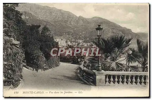 Cartes postales Monte Carlo Vue Dans les Jardins