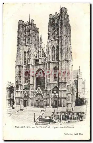 Cartes postales Bruxelles La Cathedrale Eglise Sainte Gudule