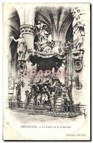 Cartes postales Bruxelles La Chaire de la Cathedrale