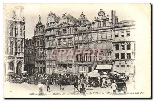 Cartes postales Bruxelles La Maison des Corporations Place de l&#39hotel de ville Marche