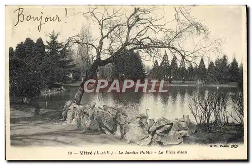 Cartes postales Vitre Le Jardin Public La Piece d&#39eau