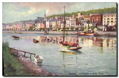 Cartes postales Trouville La Touques a Marte Haute Bateau