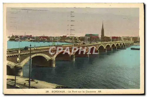 Cartes postales Bordeaux Le Pont Sur la Garonne