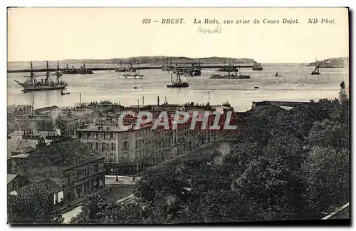 Ansichtskarte AK Brest La Rade Vue Prise du Cours Bateaux