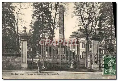 Cartes postales Bourges Entree du Jardin de L'Archeveche