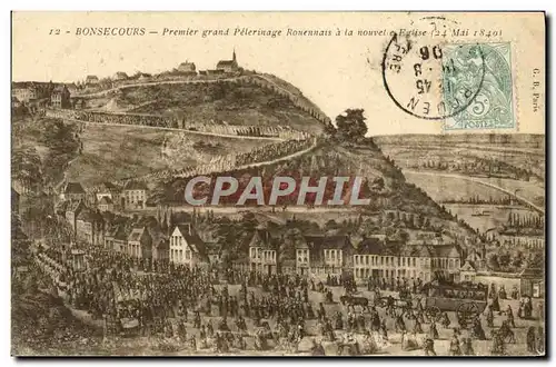 Cartes postales Bonsecours Premier Grand Pelerinage Rouennais a la nouvelle eglise