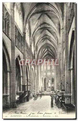 Cartes postales Bayonne La Cathedrale Interieur