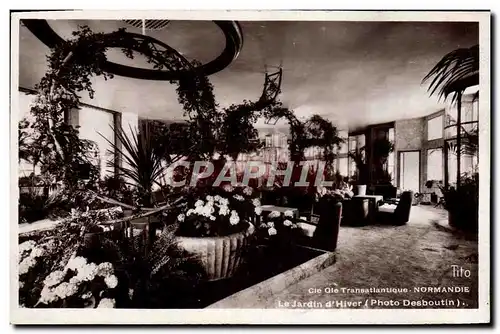 Cartes postales moderne Cie Gle Transatlantique Normandie Le jardin d'hiver Desboutin