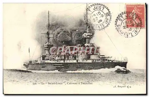 Cartes postales Le Saint louis Cuirasse a tourelles Bateau