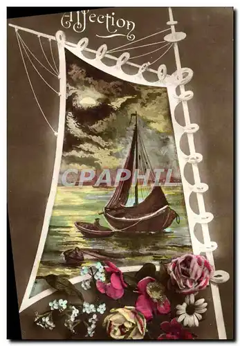 Cartes postales Fantaisie Bateau Voilier