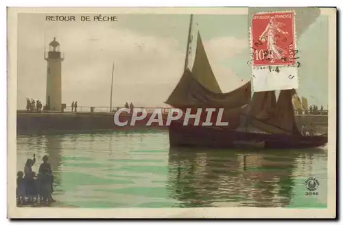 Cartes postales Retour De Peche Bateaux