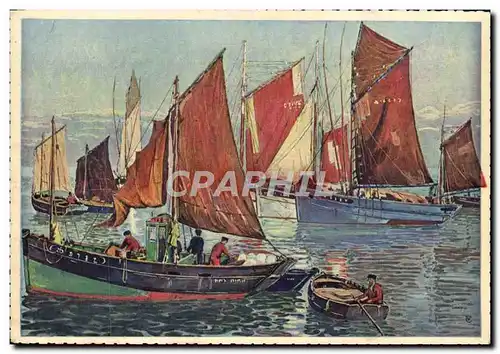 Cartes postales Bateaux de peche