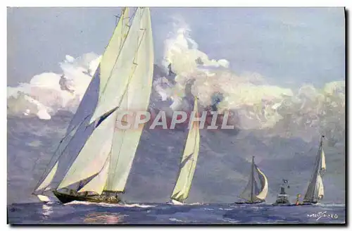 Cartes postales moderne Yachts a voile de grande serie en course Bateaux Sebille