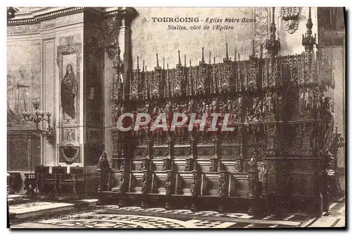 Cartes postales Tourcoing Eglise Notre Dame Stalles Cote de l&#39epitre