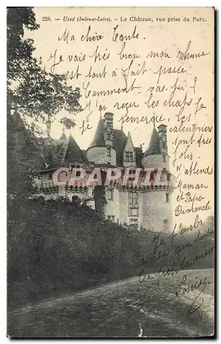 Cartes postales Usse Le Chateau Vue Prise du Parc