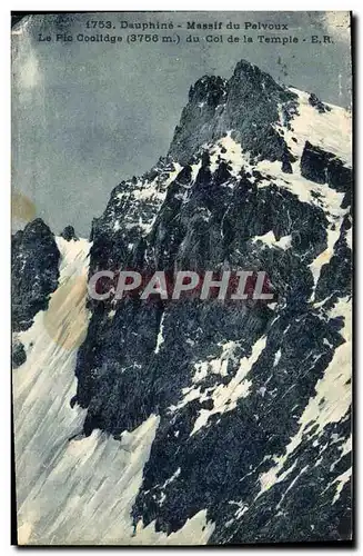 Cartes postales Dauphine Massif du Pelvoux Le Pic Coolidge du col de la temple