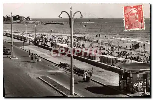 Moderne Karte Pornichet La plage Au fond la jetee