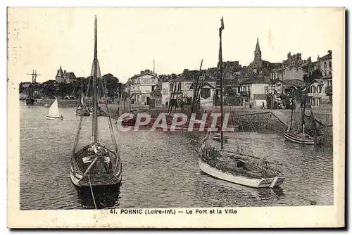 Cartes postales Pornic Le Port et la Ville Bateaux