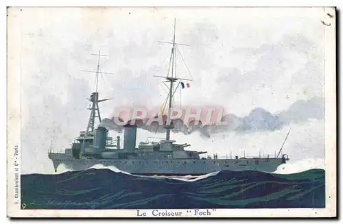 Cartes postales La Croiseur Foch Bateau