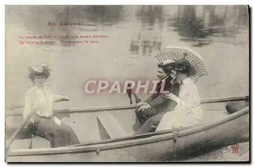 Cartes postales En bateau Femmes Barque