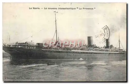 Cartes postales Le Havre Le Nouveau Transtlantique La Provence