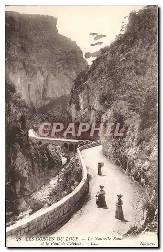 Cartes postales Les Gorges Du Loup La Nouvelle Route et le Pont de l&#39Abime