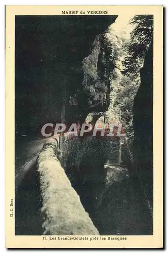 Ansichtskarte AK Massif du Vercors Les Grands Goulets pres les baraques